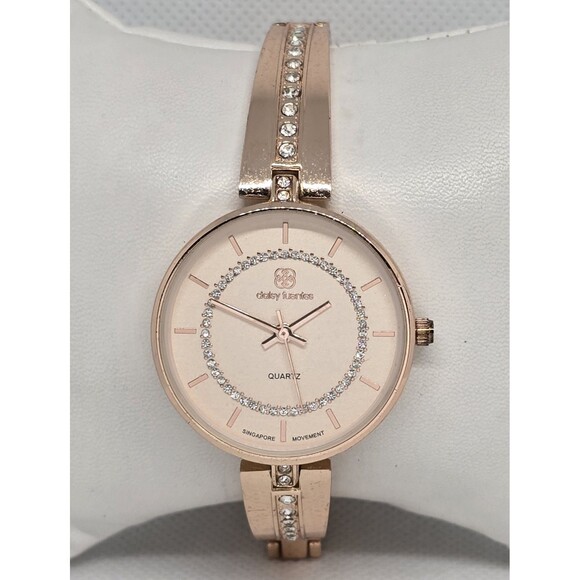 Accessories - Women's Daisy Fuentes Stylish Trendy Rose Gold Tone Bangle Bracelet Watch 14